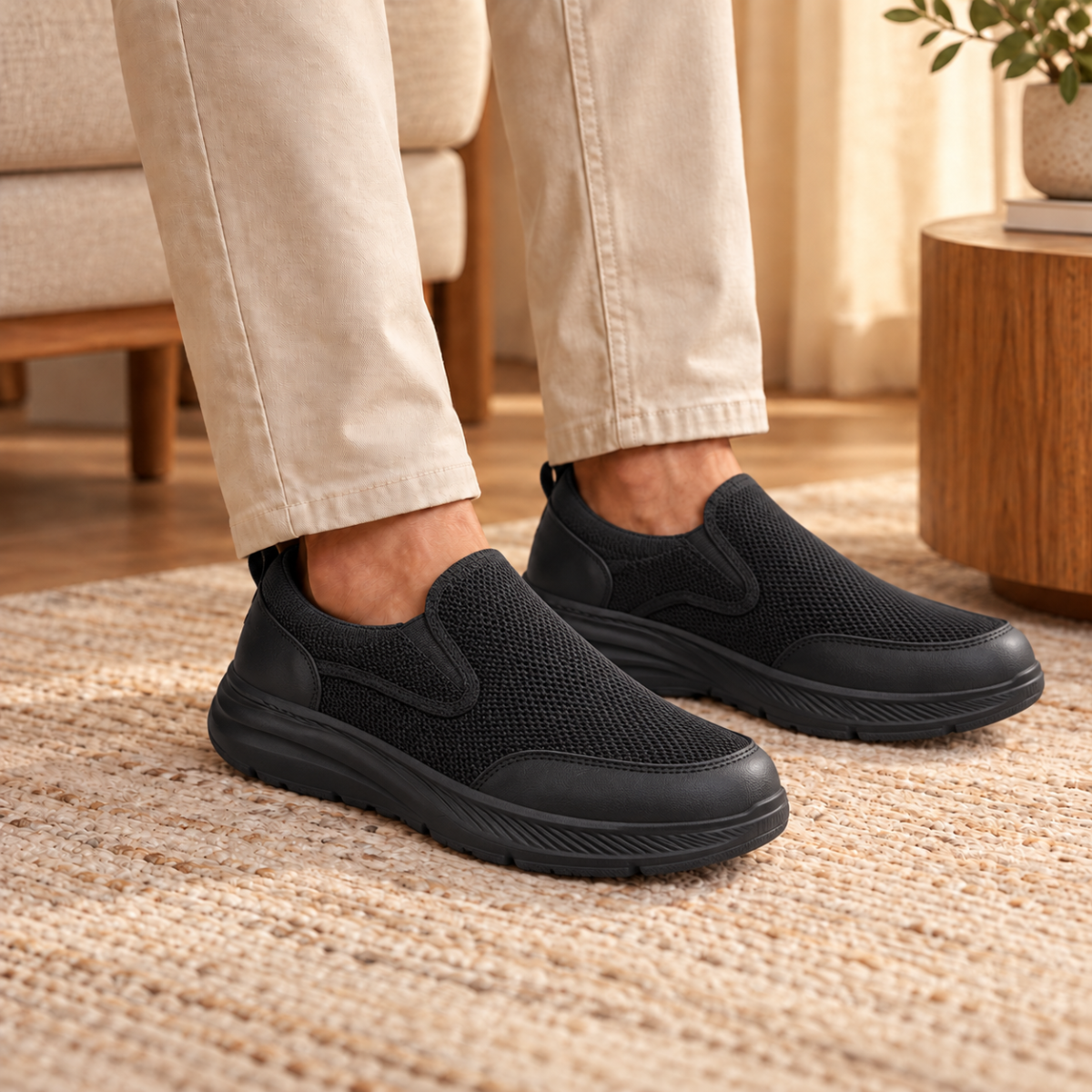 Tênis Slip On Masculino Ortopédico Para Caminhada - Viena