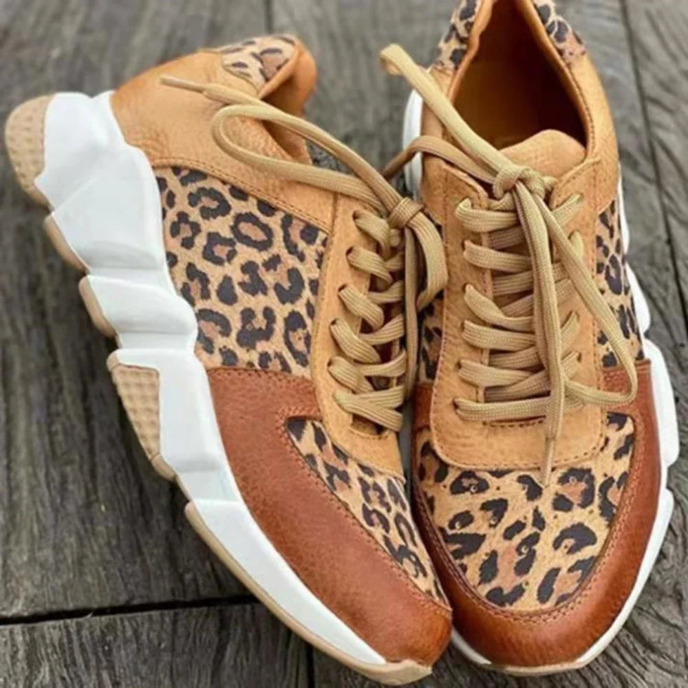 Tênis Ortopédico Feminino Casual Animal Print