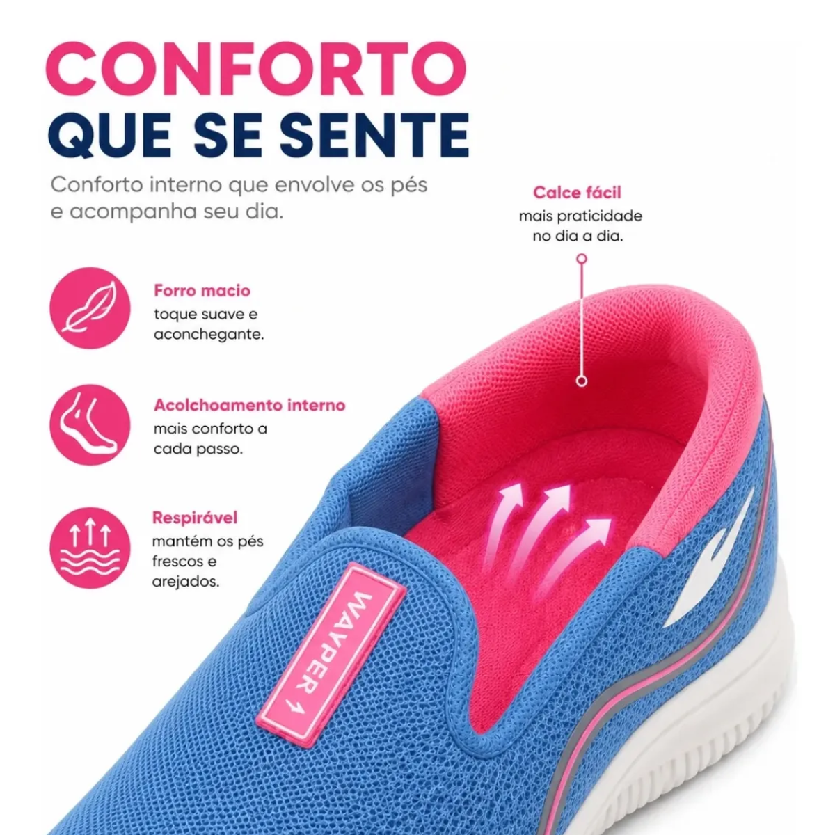 Tênis Ortopédico Feminino Para Caminhada Ultra Conforto