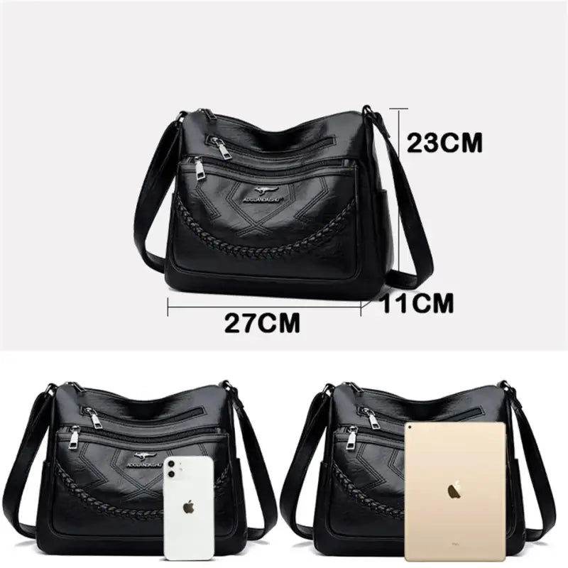 Bolsa de Couro Feminina Transversal 019