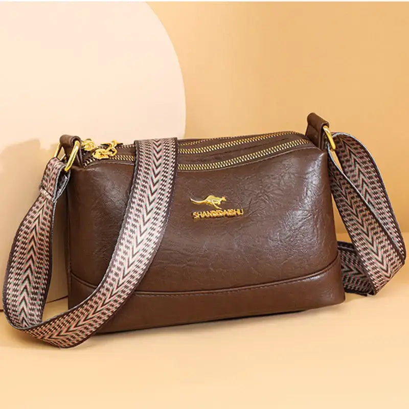 Bolsa de Couro Feminina Transversal 020