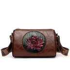 Bolsa De Couro Feminina Transversal Marrom 001