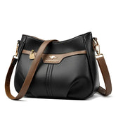 Bolsa De Couro Feminina Transversal Preto 002