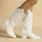 Bota Texana Feminina Branco / 35 244