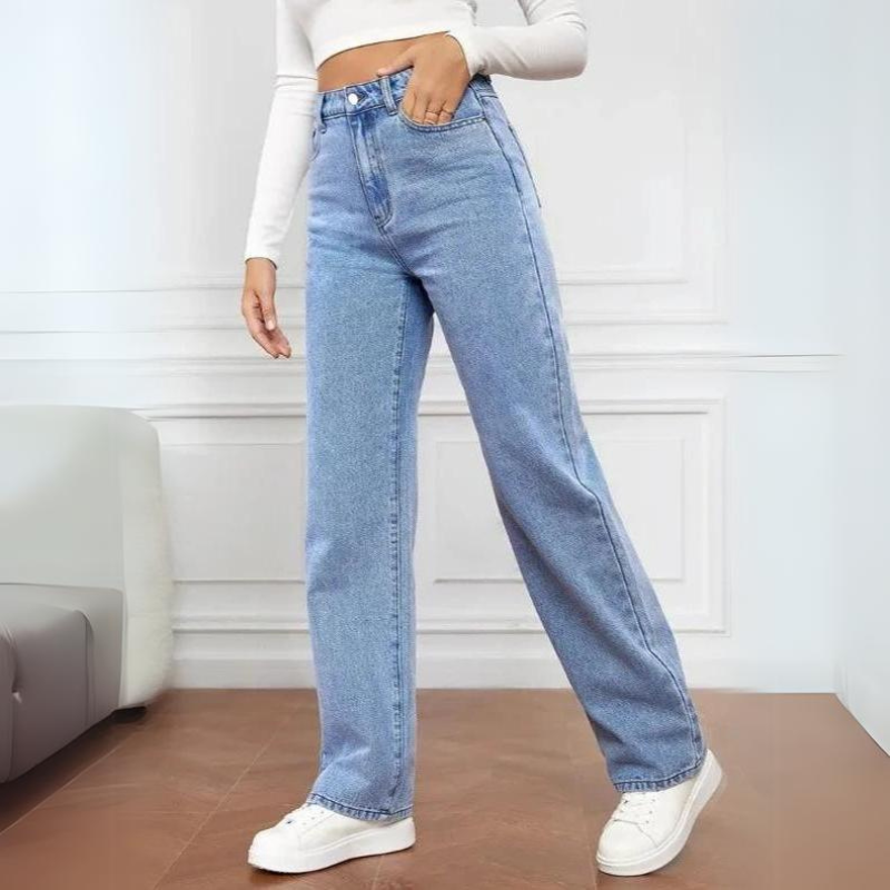 Calça Jeans Feminina Wide Leg Claro / 36 369