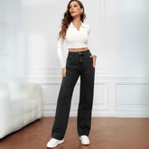 Calça Jeans Feminina Wide Leg Preto / 36 369