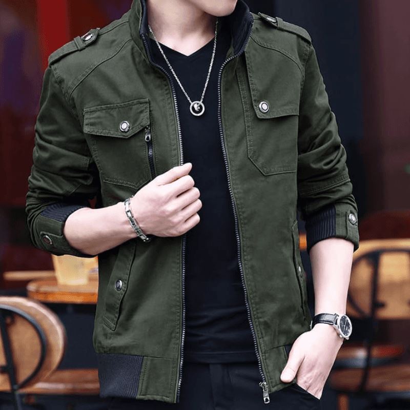 Cinza Jaquetas Militares Masculinas Jaqueta Masculina Casaco Tipo