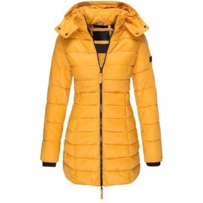 Jaqueta Puffer Feminina Alongada Amarelo / P