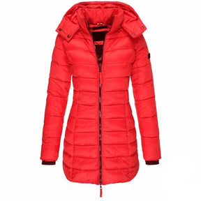 Jaqueta Puffer Feminina Alongada Vermelho / P