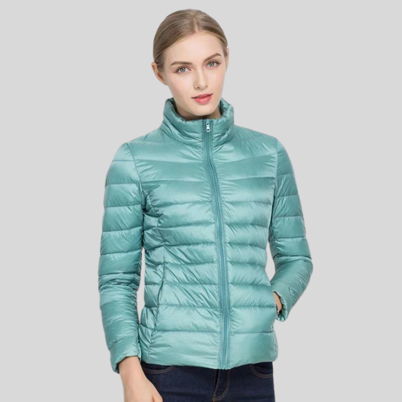 Jaqueta Puffer Feminina Azul / P