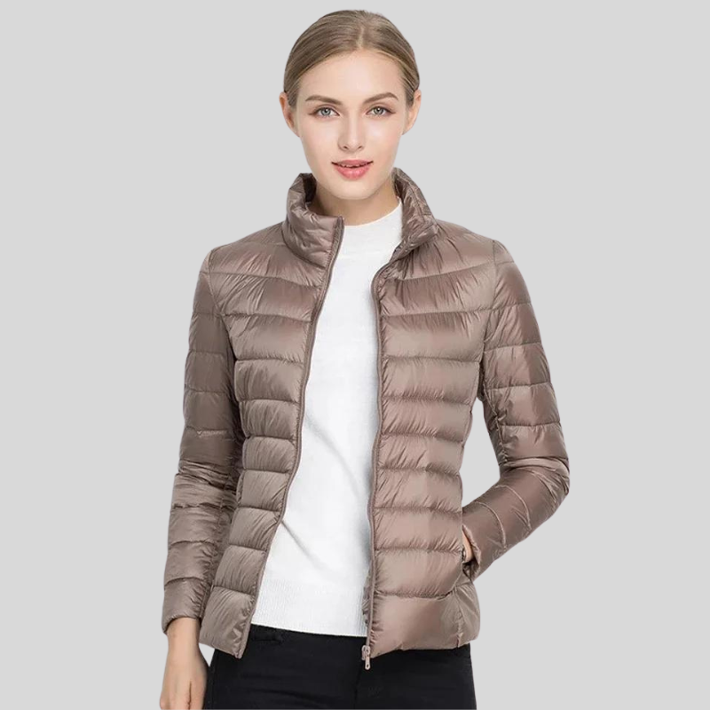 Jaqueta Puffer Feminina Khaki / P