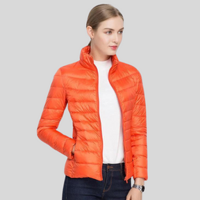 Jaqueta Puffer Feminina Laranja / P