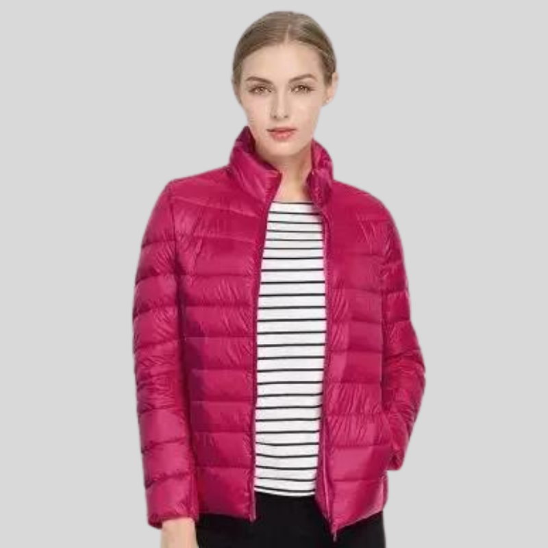 Jaqueta Puffer Feminina Rosa / P