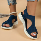 Papete Feminina Ortopédica Ultra Conforto Azul / 34 576