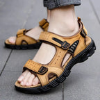 Sandália Masculina Confortável Estilosa Caramelo / 37