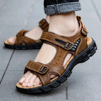 Sandália Masculina Confortável Estilosa Marrom / 37