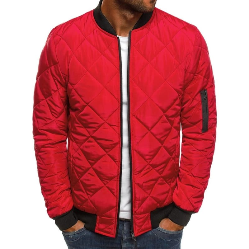 Casaco Masculino Inverno Forrado Vermelho / Pp 043