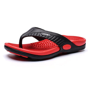 Chinelo Ortopédico Masculino Massageador Sportmax® - [Oferta Relâmpago] Vermelho / 38 Último Dia Com