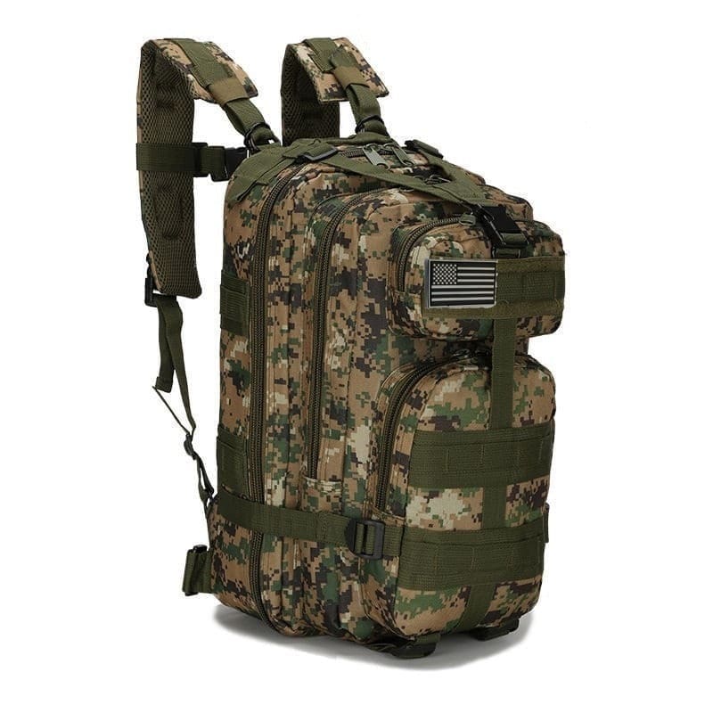 Mochila Tática Militar Verde Camuflado 075