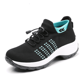 Tênis Para Caminhada Feminino Preto/azul / 34 033